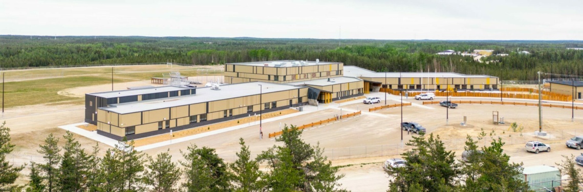 North Caribou School Exterior Aerial View