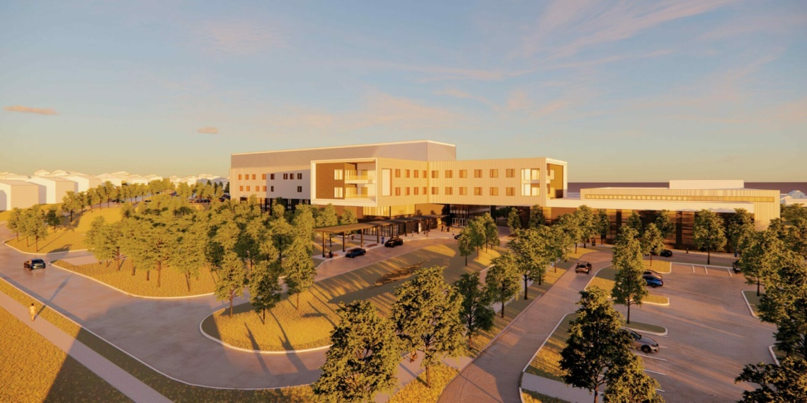 New Waterford Community Hub, Health Centre Aerial View