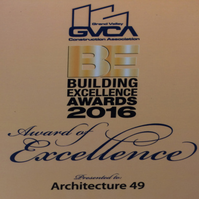 Meridian Centre wins Grand Valley Construction Association Building Excellence Award